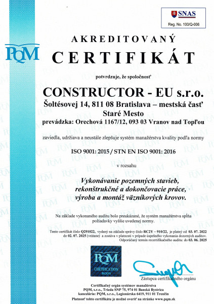 ISO 9001:2015 / STN EN ISO 9001:2016